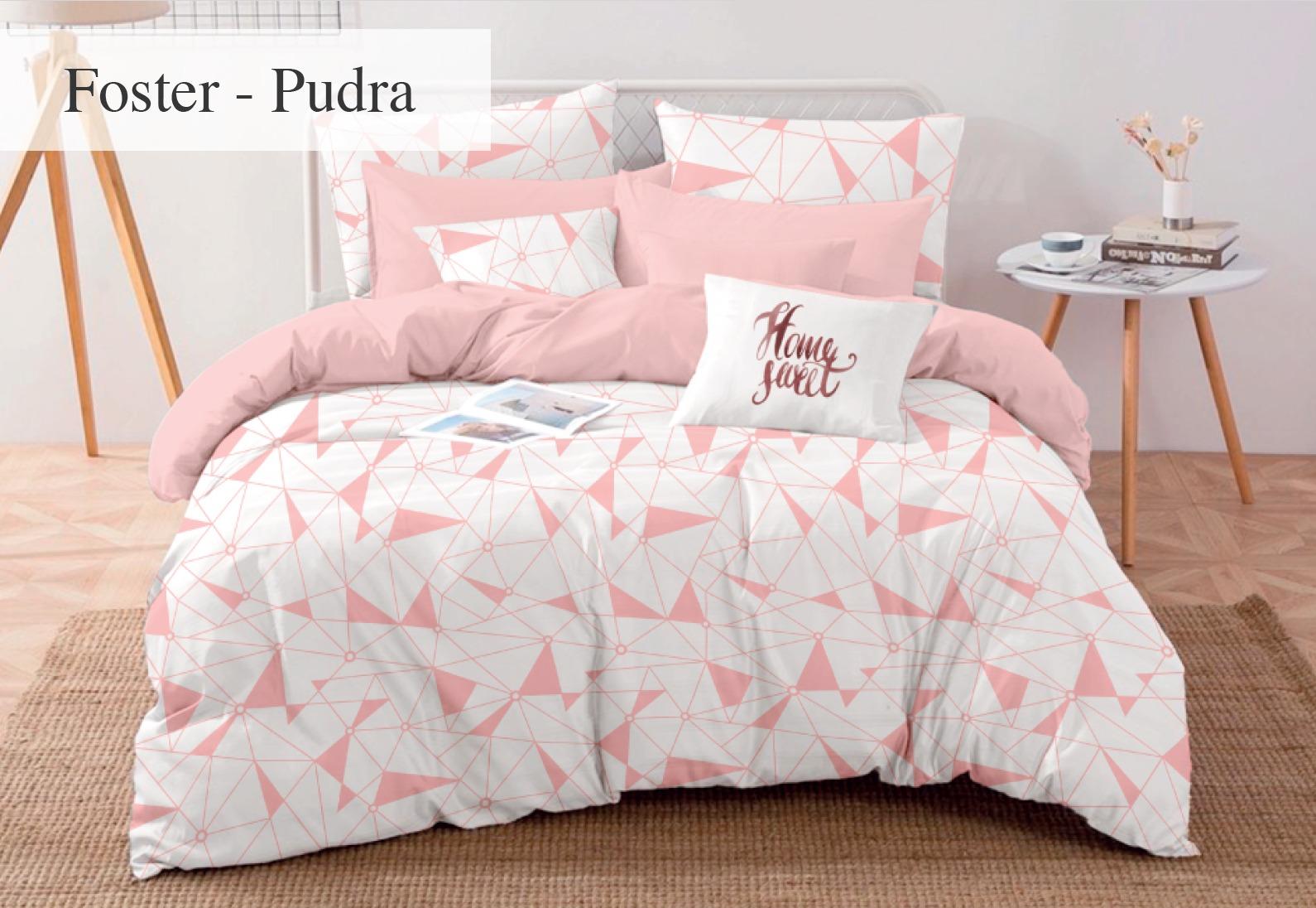 Lenjerie 2 Persoane Polycotton Foster Pudra