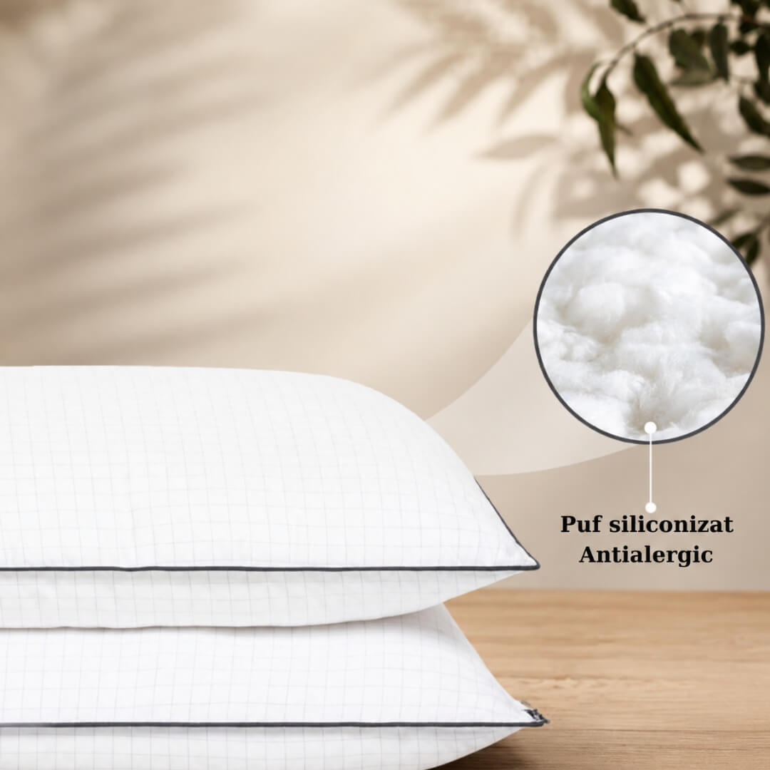 Set 2 Perne Antistres Albe 50/70 cm