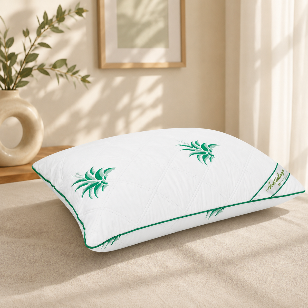 Set 2 Perne Matlasate Aloe vera 50/70 cm