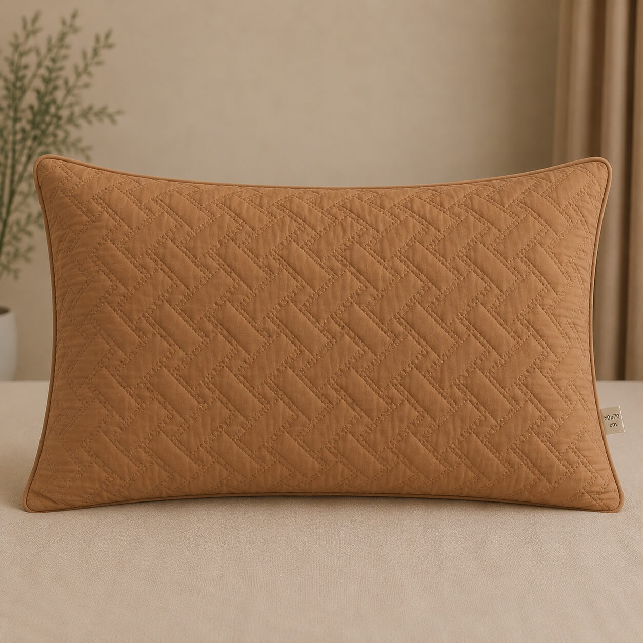 Set 2 Perne Matlasate Sweet 50x70 cm - Maro
