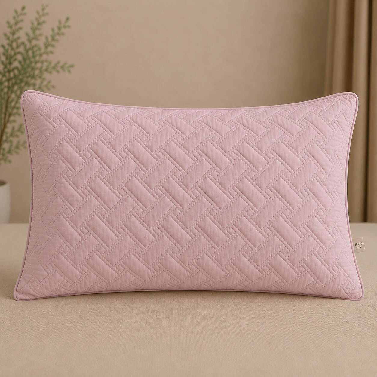 Set 2 Perne Matlasate Sweet 50x70 cm - Roz