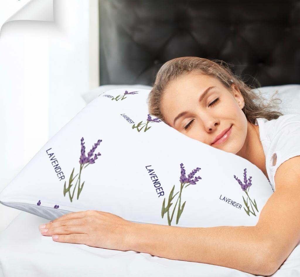 Set 2 perne Memory Lavender 40x70 cm – detaliu