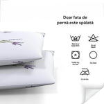 Set 2 perne Memory Lavender 40x70 cm – utilizare