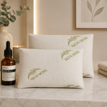 Set 2 perne Memory Trilly Aloe Vera 40x70 cm – detaliu fermoar