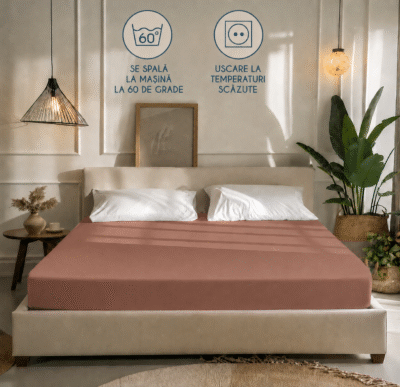 Cearceaf cu Elastic Bumbac Cottone Maro