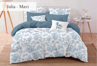 Lenjerie 2 Persoane Polycotton Jiulia Mavi