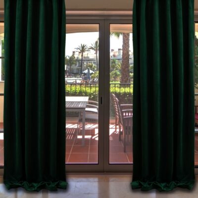 Set 2 draperii, 140x245cm, Lux Catifea 335gr/mp,Verde